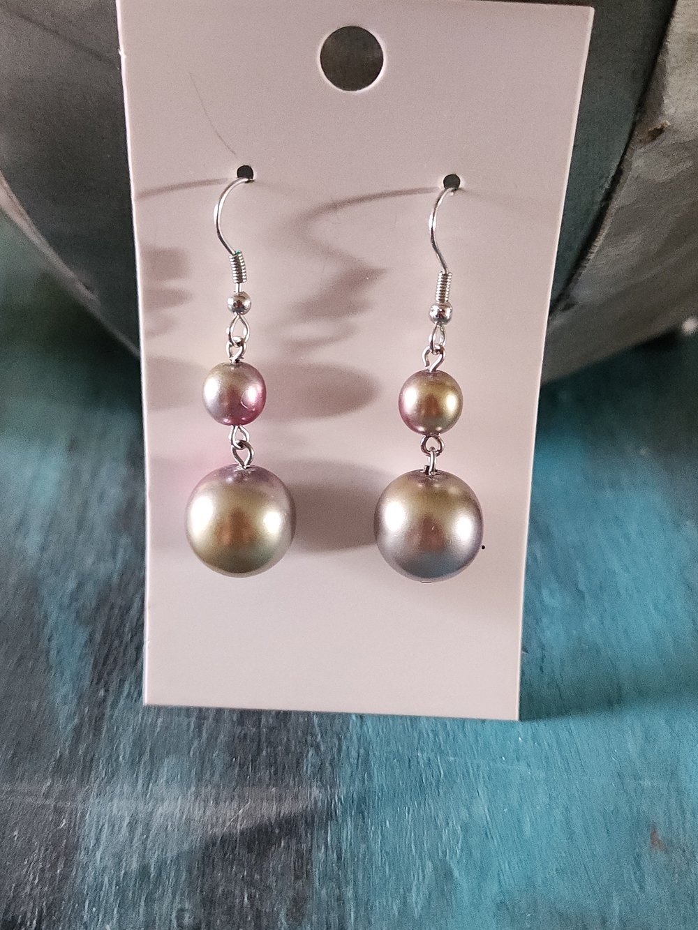 Kohl's Iridescent Pearl Two-Tier Drop Earrings